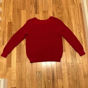 Chunky knit red sweater